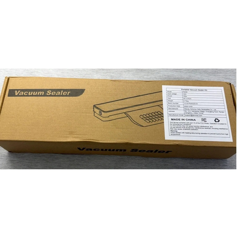 Portable Vacuum Sealer Machine P5400 100W Food Preservation Kit 120V New